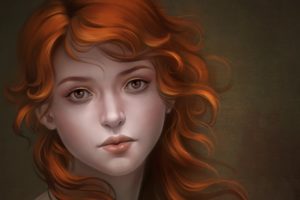 redhead, Close up, Girl, Portrait
