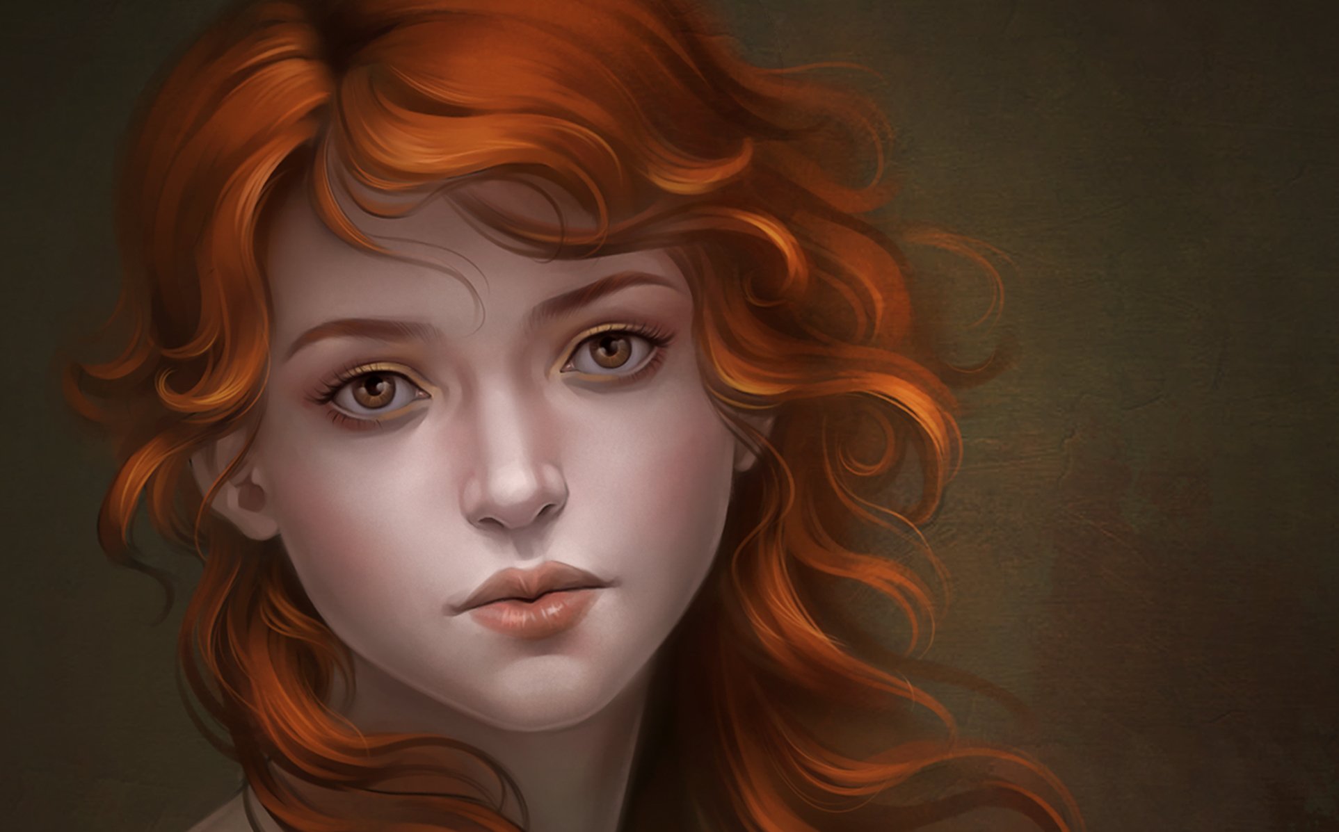 redhead, Close up, Girl, Portrait Wallpaper