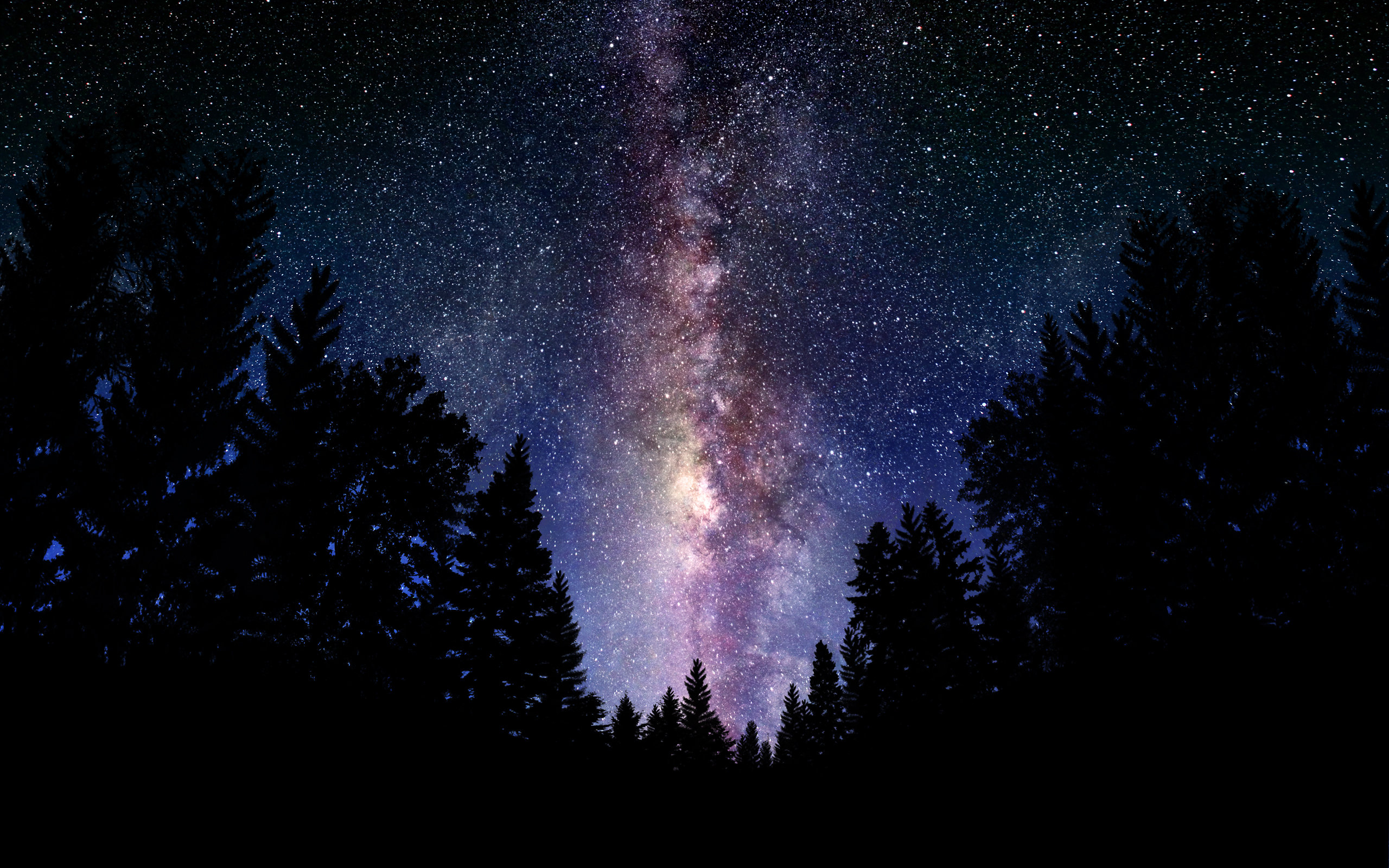 milky way galaxy from earth wallpaper