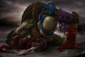 sword, Teenage, Mutant, Ninja, Turtles, Katana, Tears, Leonardo, Blood