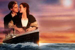 ship, Rose, Leonardo, Dicaprio, Kate, Winslet, Titanic, Love, Sunset, Couple, Jack, Dawson