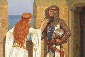 edmund, Blair, Leighton, Armor, Romanticism, Drawing, Virgin, Pre raphaelite, Wall, Picture, Love, Middle, Ages, Castle, Knight, Fortress, English, Artist, Shadow