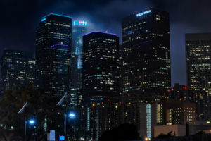los, Angeles, La, Buildings, Skyscrapers, Night