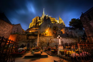 france, Mont, Saint, Michel, Night, Hdr, Cities, Cathedral, Castle, Buildings
