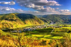 germany, Mountains, Fields, Scenery, Ellenz, Poltersdorf, Hdr, Rivers, Town, Landscapes