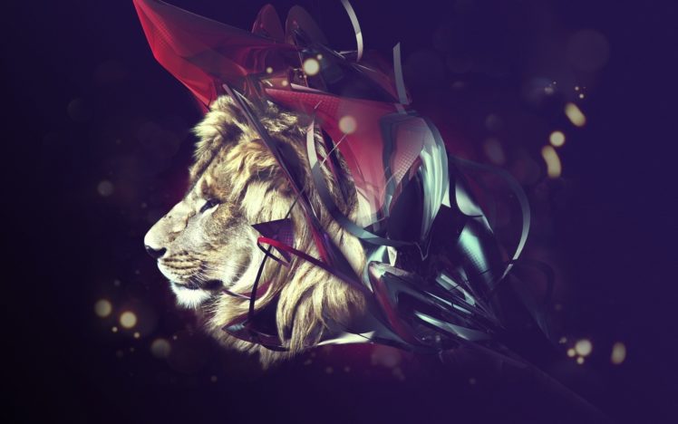 lion, Abstraction, Cats HD Wallpaper Desktop Background