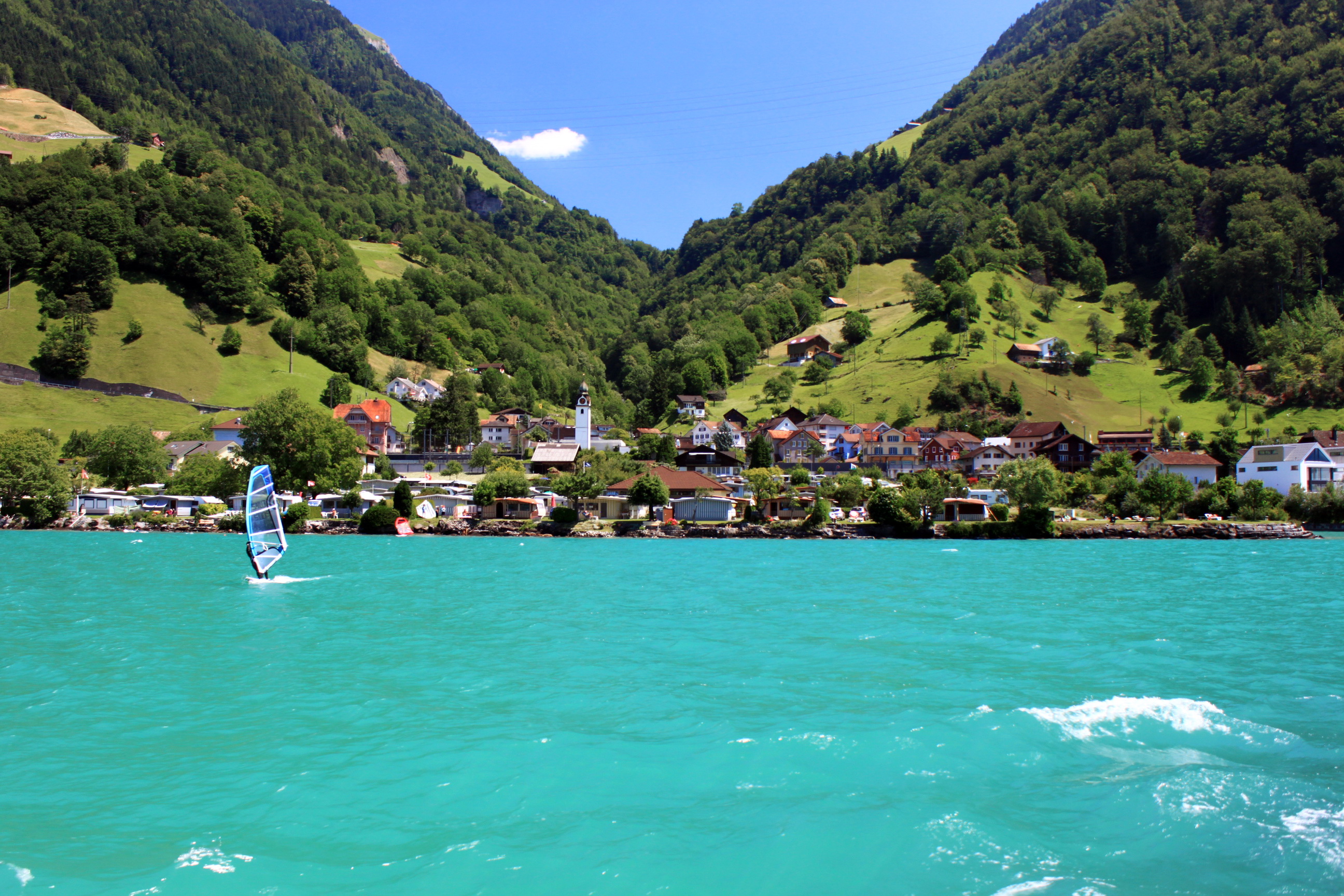 switzerland, Coast, Seelisberg, Cities, Lakes, Mountains, Houses, Buildings Wallpaper