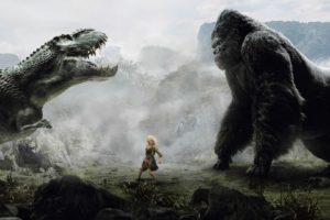 dinosaur, King, Kong, Girl, Movie