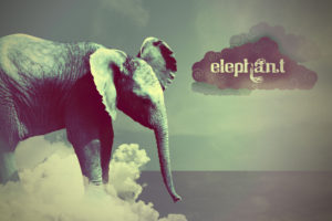 elephant, Cloud, Style, Art, Text