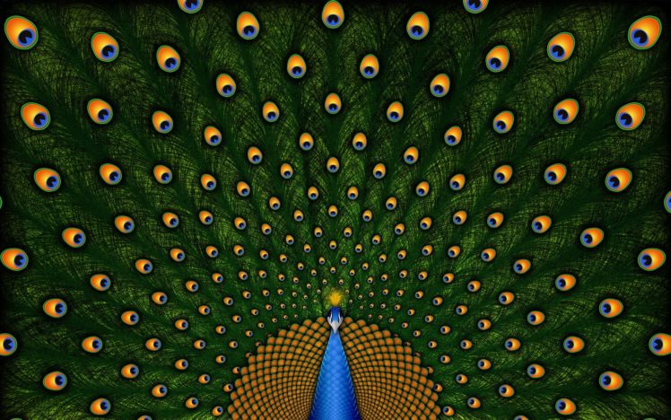peacocks, Birds, Feathers, Colors, Pattern, Spots, Texture, Bokeh, Art HD Wallpaper Desktop Background
