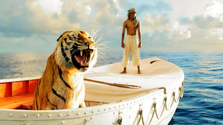 life of pi, Movie, India, Tiger, Lifeboat, Ocean HD Wallpaper Desktop Background