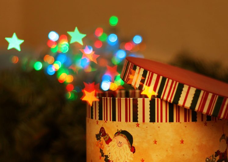 christmas, New, Year, Miracle, Gift, Magic, Bokeh HD Wallpaper Desktop Background