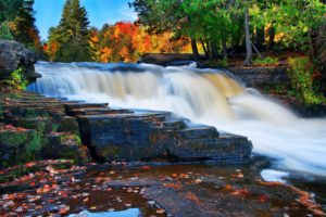 river, Fall, Waterfall, Rocks, Landscape, Autumn