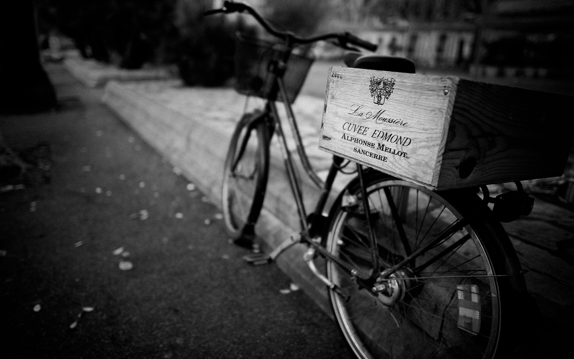 bicycle, Bike, Black, White, Macro, Wine Wallpaper