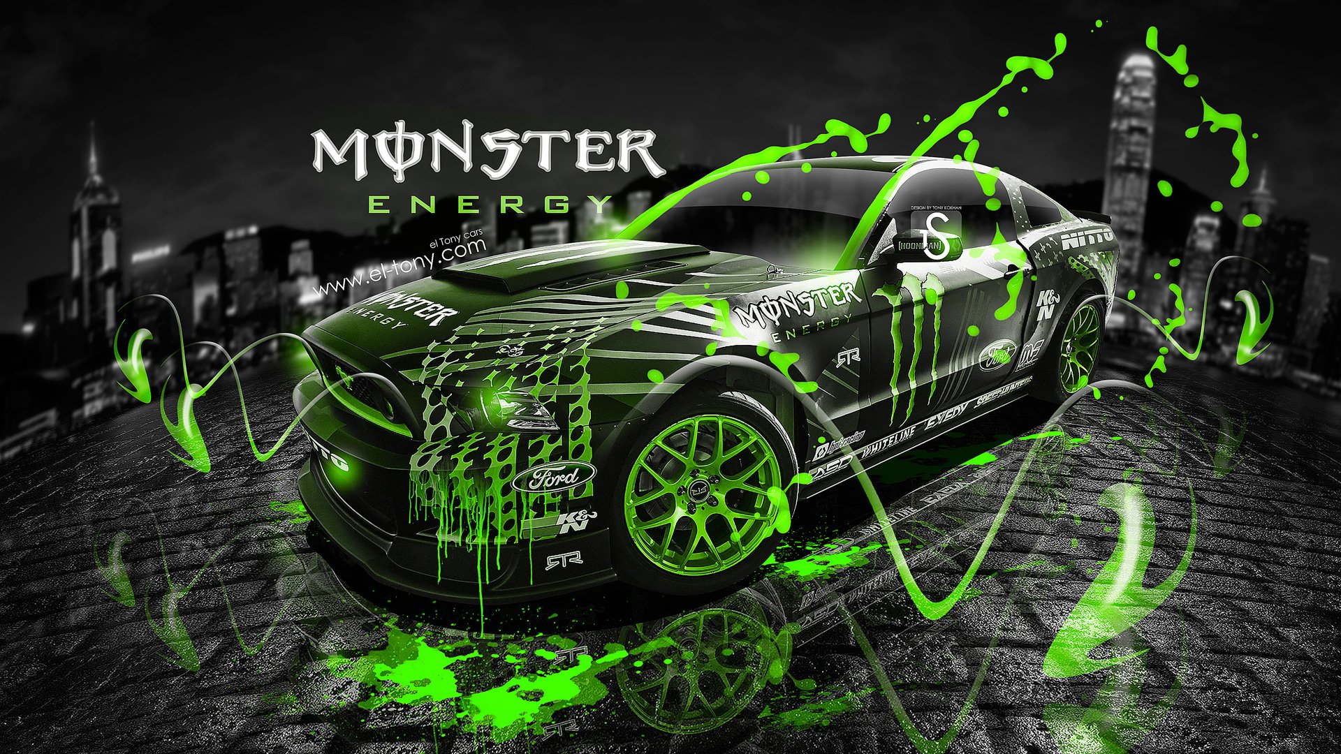 ford, Mustang, Rtr, Monster, Energy, Drift, Race, Racing Wallpapers HD /  Desktop and Mobile Backgrounds