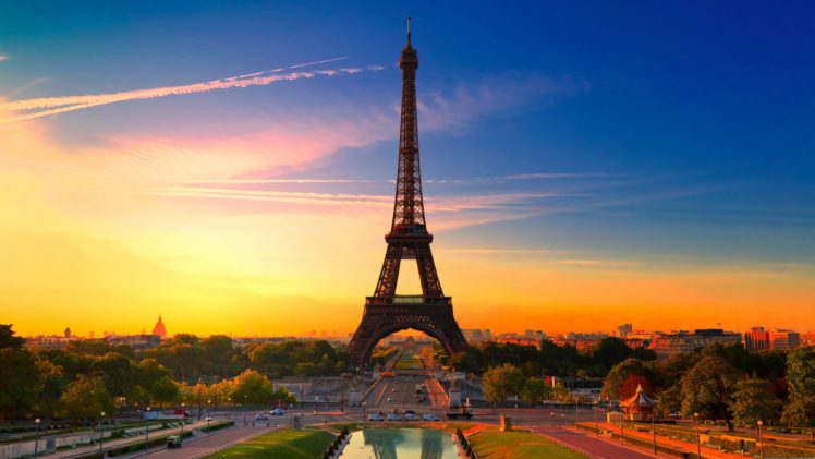 eiffel, Tower, City, Paris, Sunset, Sunlight HD Wallpaper Desktop Background