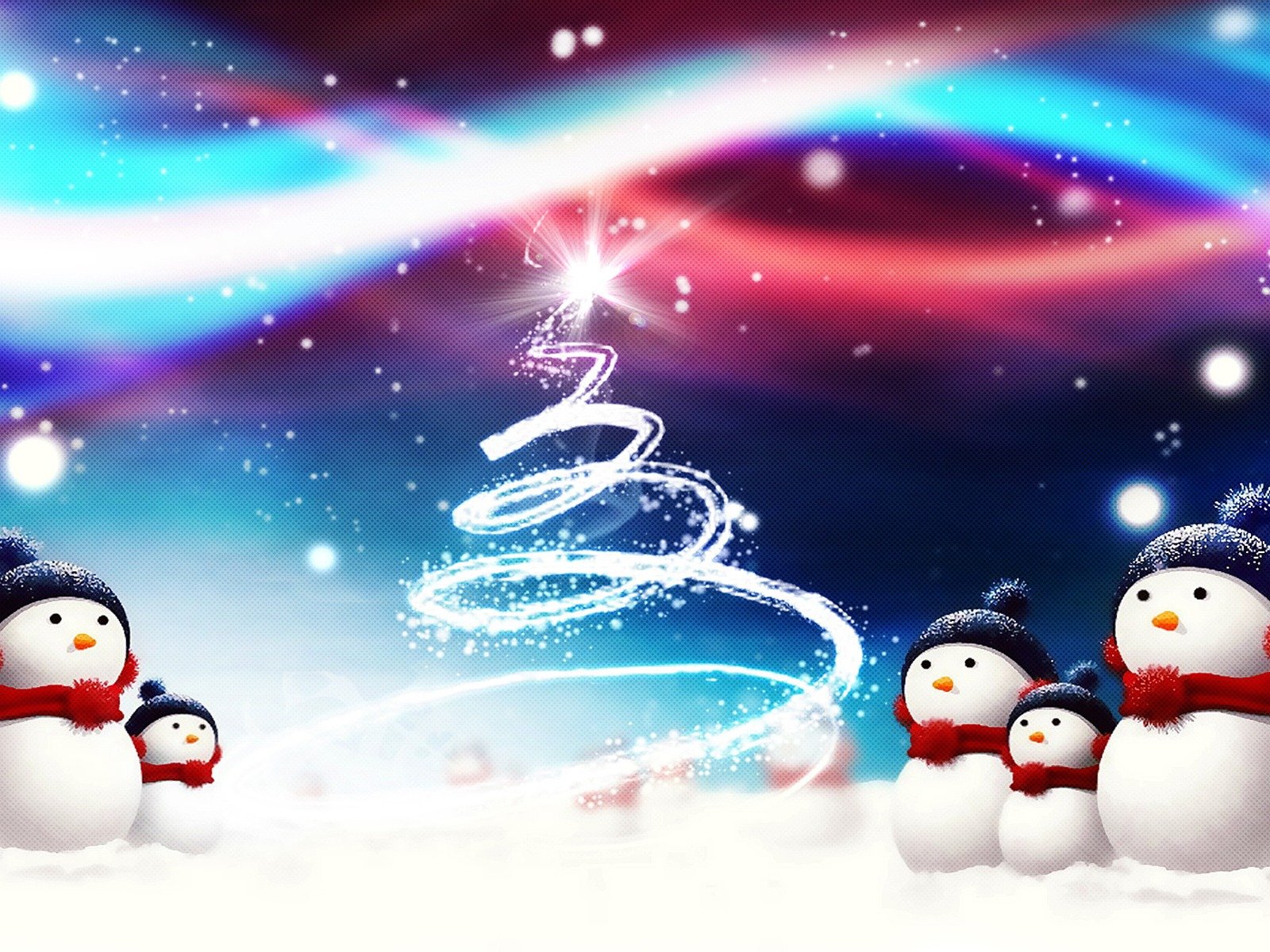 merry, Christmas, Holiday, Vacation, Gifts, Tree, Happy, Beautiful, Santa, Snowman, Lights Wallpaper