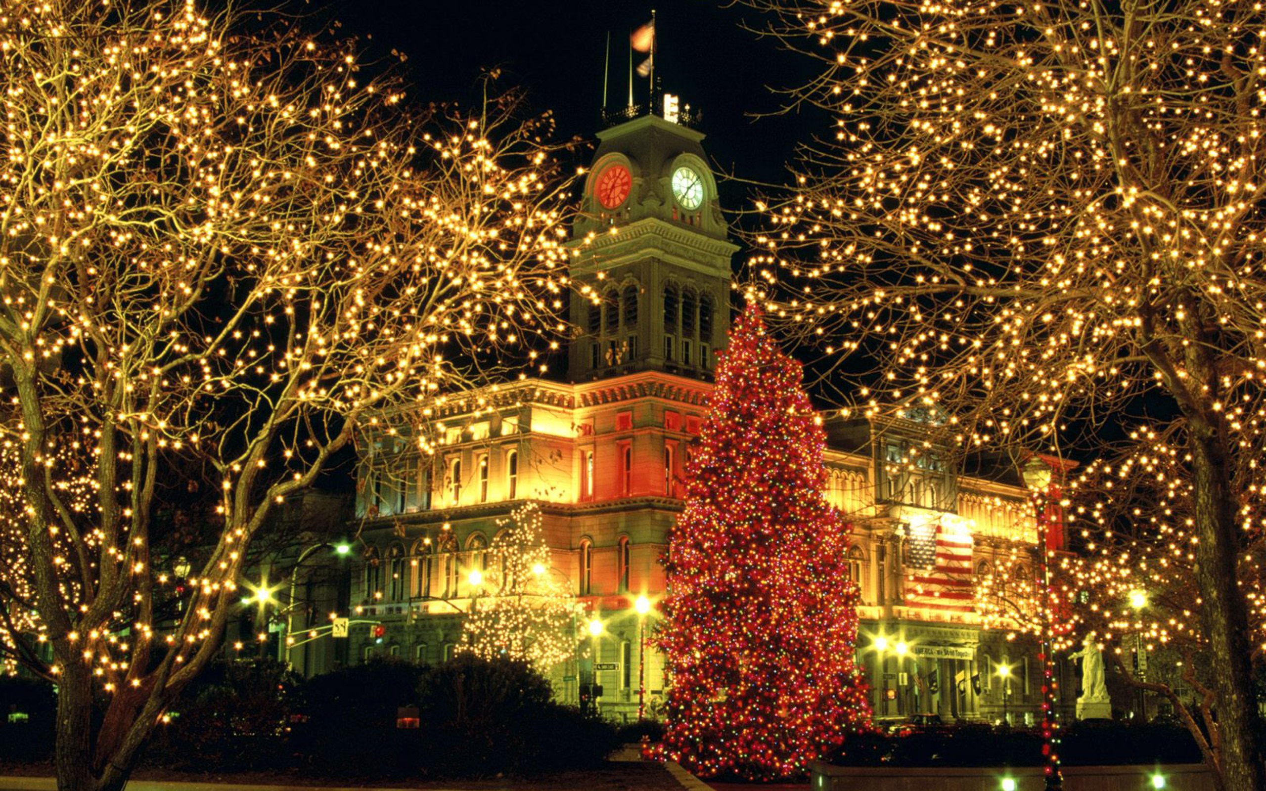 merry, Christmas, Holiday, Vacation, Gifts, Tree, Happy, Beautiful, Santa, Snowman, Lights Wallpaper