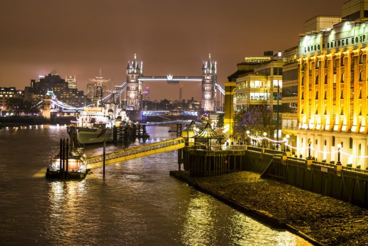 architecture, Building, Tower, Cities, Light, Londres, London, Angleterre, England, Uk, United, Kingdom, Tamise, Towers, Rivers, Bridges, Monuments, Night, Panorama, Panoramic, Urban HD Wallpaper Desktop Background