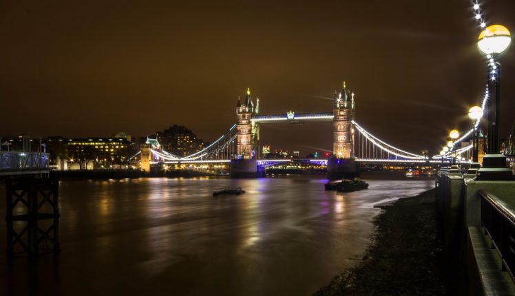 architecture, Building, Tower, Cities, Light, Londres, London, Angleterre, England, Uk, United, Kingdom, Tamise, Towers, Rivers, Bridges, Monuments, Night, Panorama, Panoramic, Urban HD Wallpaper Desktop Background