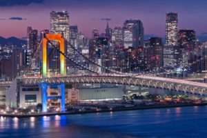 japan, Japon, Architecture, Bridges, Freeway, Building, Cities, Monuments, Night, Panorama, Panoramic, Rivers, Tower, Towers, Tokyo, Ray, Light
