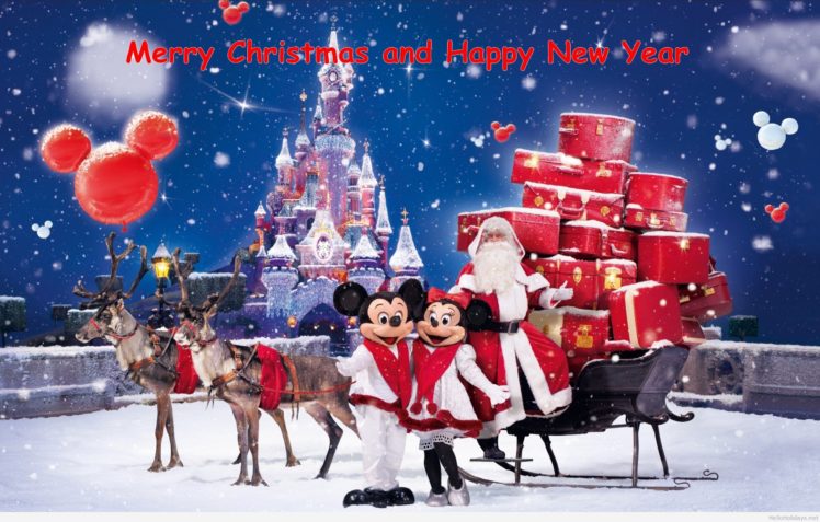 christmas, Holiday, Disney, Mickey HD Wallpaper Desktop Background