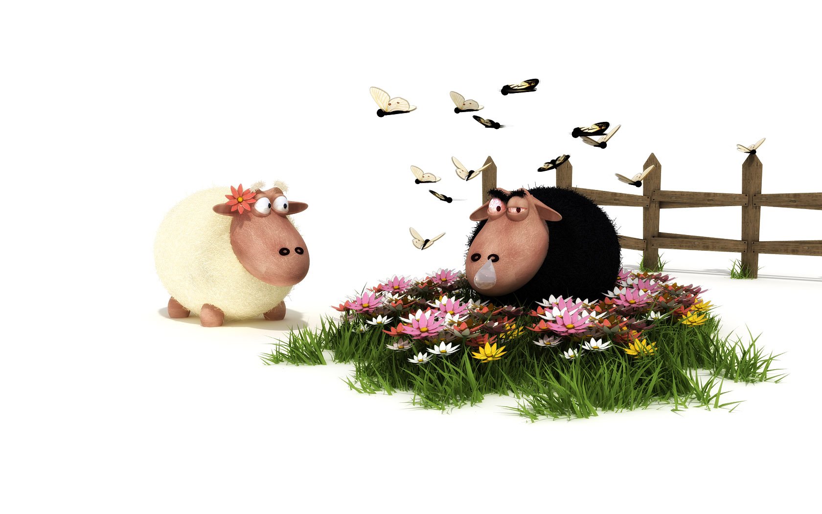 owdlarrd, Funny, Sheep, Cartoon, Sheep Wallpaper