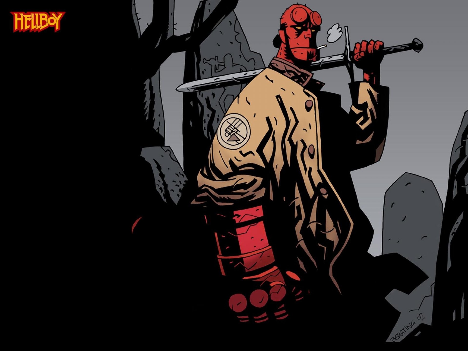 hellboy, Action, Fantasy, Comics, Superhero, Demon, Monster, Sci fi, Hell Wallpaper