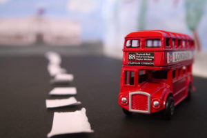 bus, Toy, Road, Close, London, Macro, Bokeh