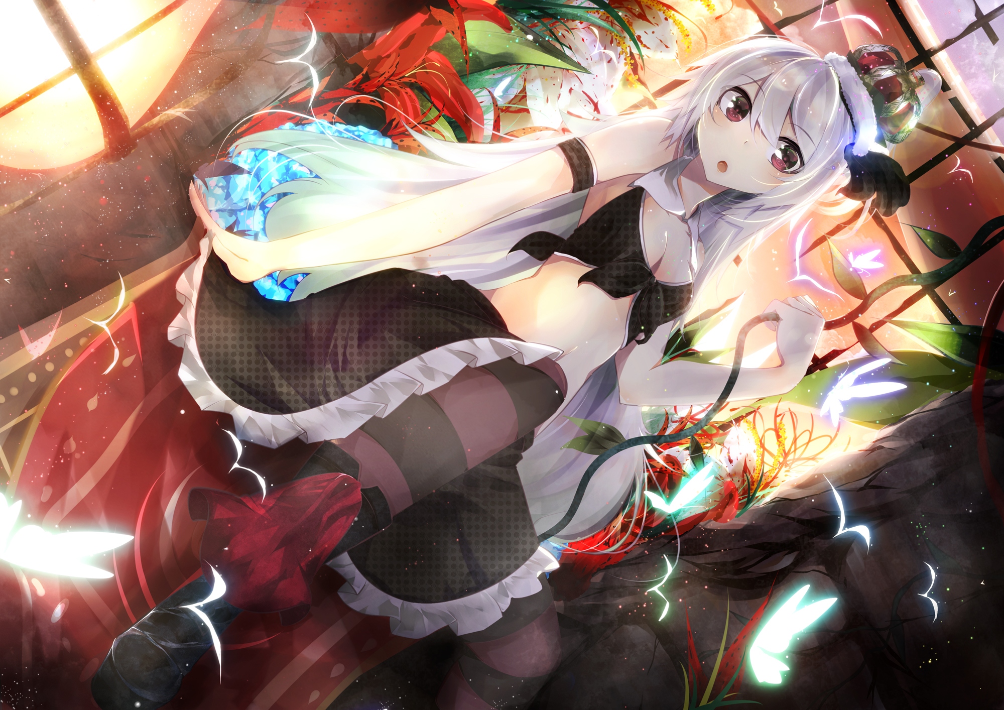 butterfly, Crown, Long, Hair, Nmaaaaa, Original Wallpaper