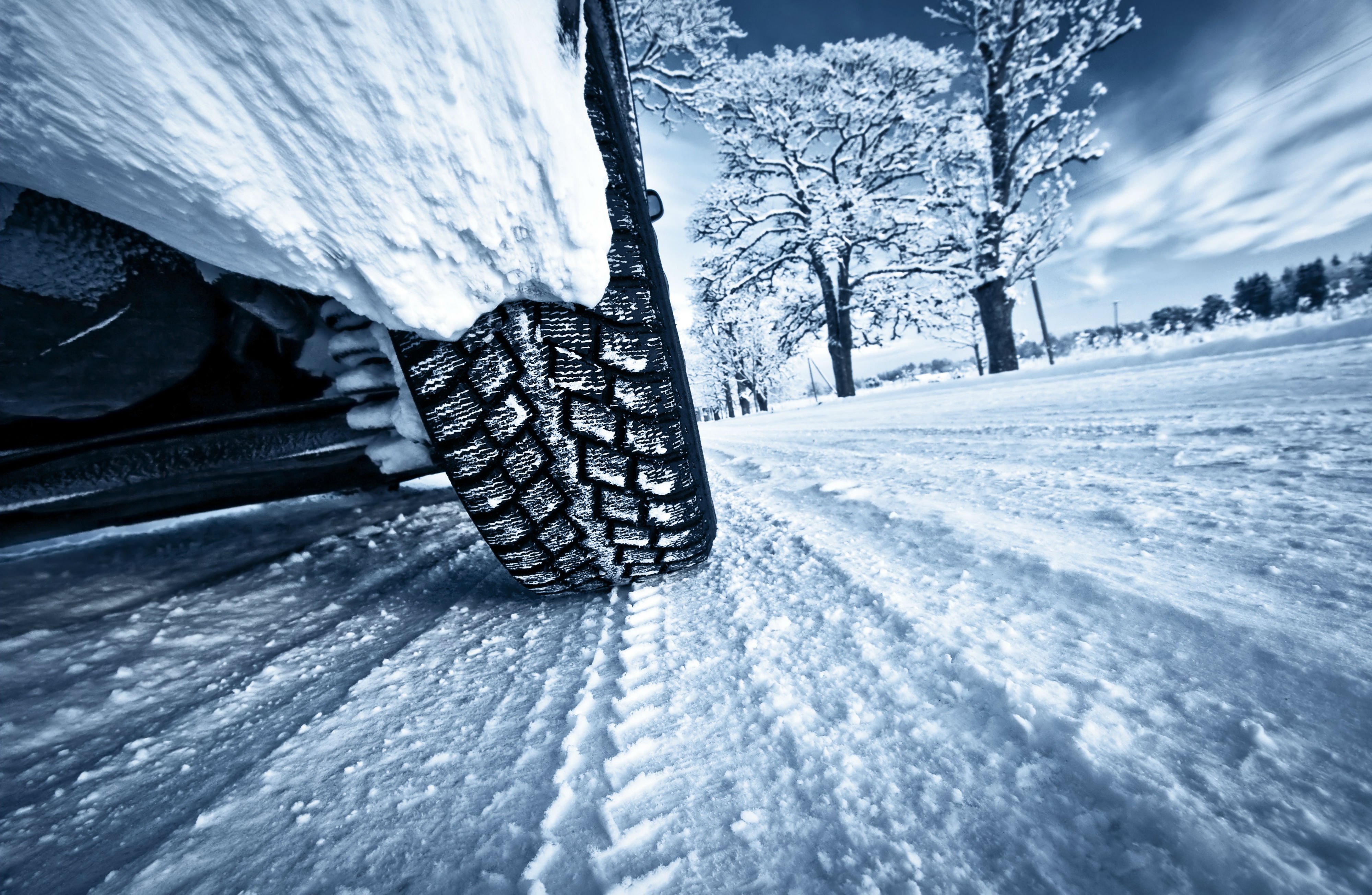 winter, Snow, Car, Wheel, Road Wallpaper