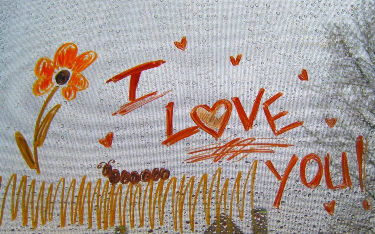 i, Love, You, Drawing HD Wallpaper Desktop Background