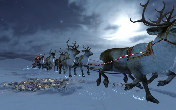 christmas, Holiday, Reindeer HD Wallpaper Desktop Background