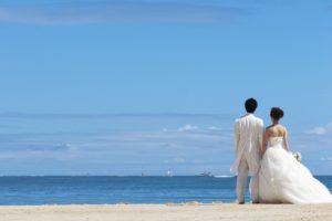 beach, Couple, Wedding, Wedding, Dress, Brides