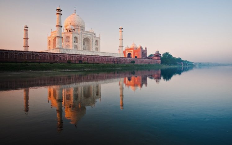 india, Taj, Mahal, River, Yamuna HD Wallpaper Desktop Background