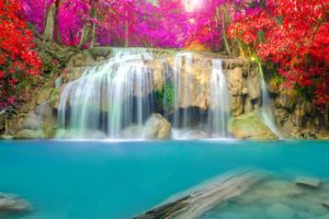thailand, Parks, Waterfalls, Erawan, Waterfall, National, Park, Nature, Autumn