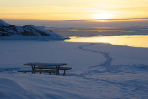 table, Snow, Landscape, Sunset, Ocean, Sea, Reflection, Winter, Landscapes, Mood, Sky, Clouds, Sunset, Sunrise, Trail, Path, Footprints