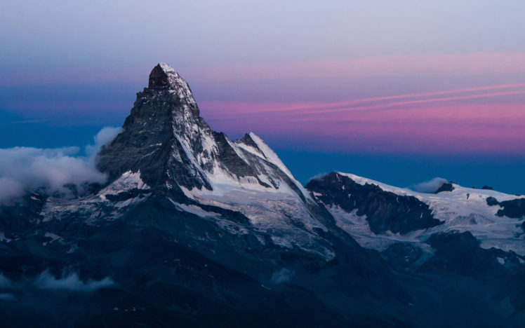 slope, Mountain, Peak, Rocks, Snow, Sky, Sunset, Sunrise HD Wallpaper Desktop Background