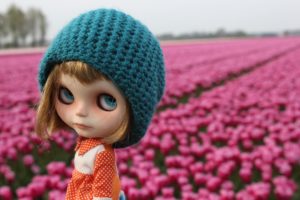 toys, Doll, Glance, Winter, Hat, Flowers, Face, Eyes, Mood, Girl