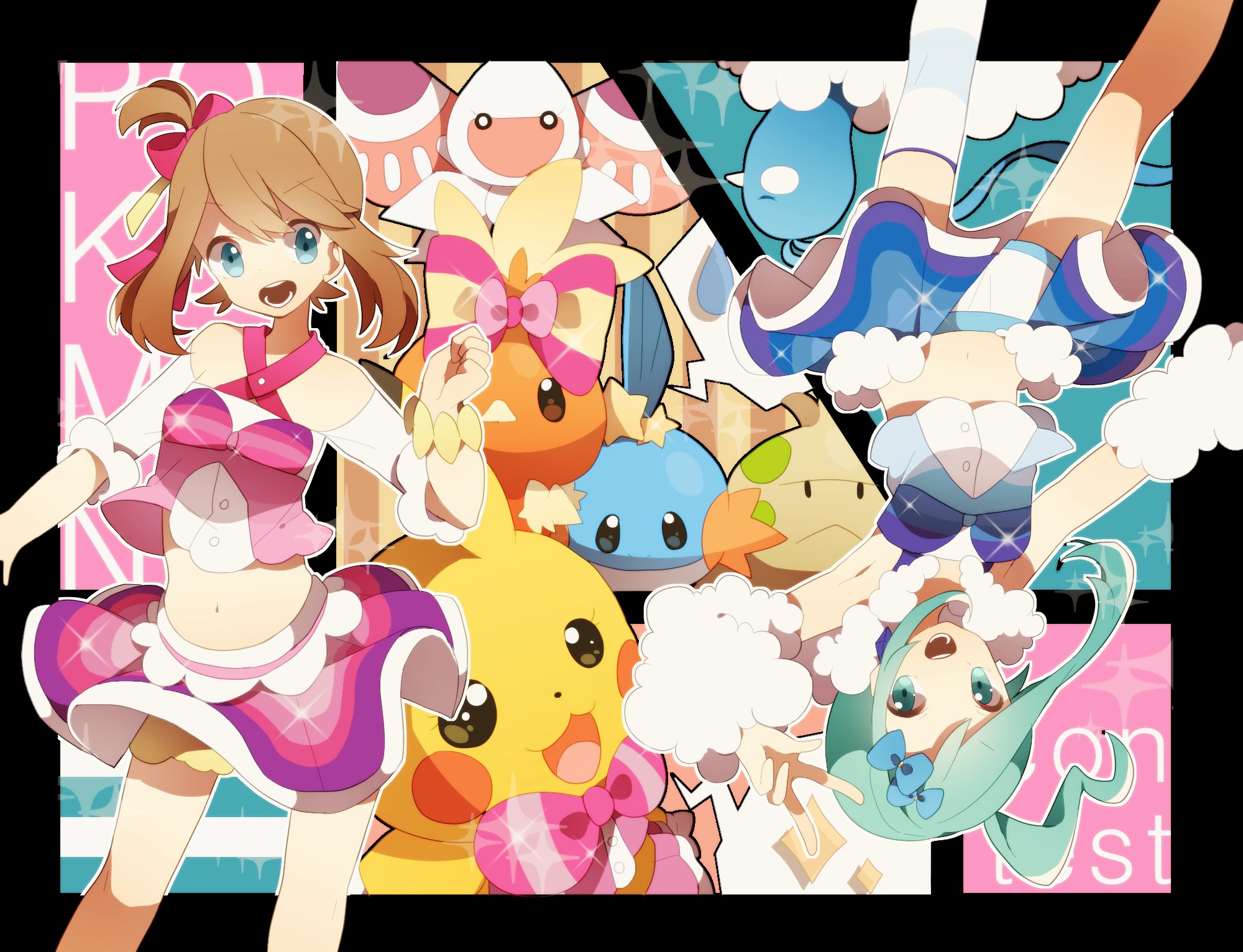 nintendo, Pokemon, Torchic, Pikachu Wallpaper