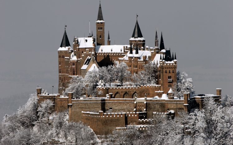 winter, Castles, Complex, Magazine, Hohenzollern, Castle HD Wallpaper Desktop Background