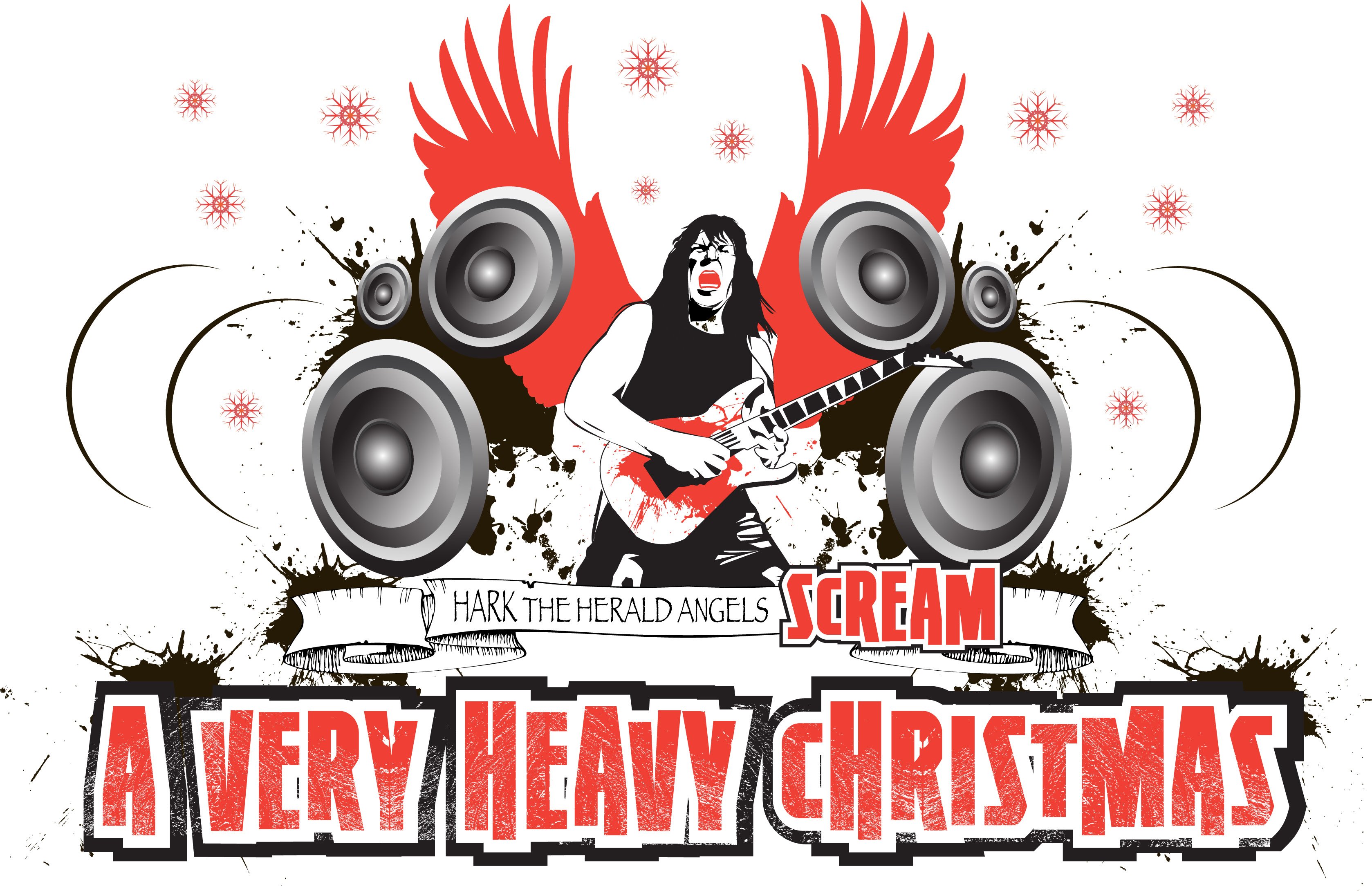 heavy, Metal, Christmas, Holiday, Guitar Wallpaper