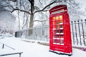snow, Cityscapes, Red, England, Phone, Booth, English, Telephone, Booth
