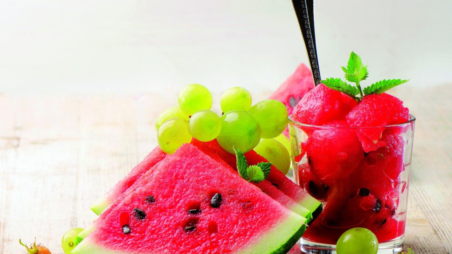 watermelon, Melon, Fruit, Red, Bokeh, Grapes, Grape Wallpaper