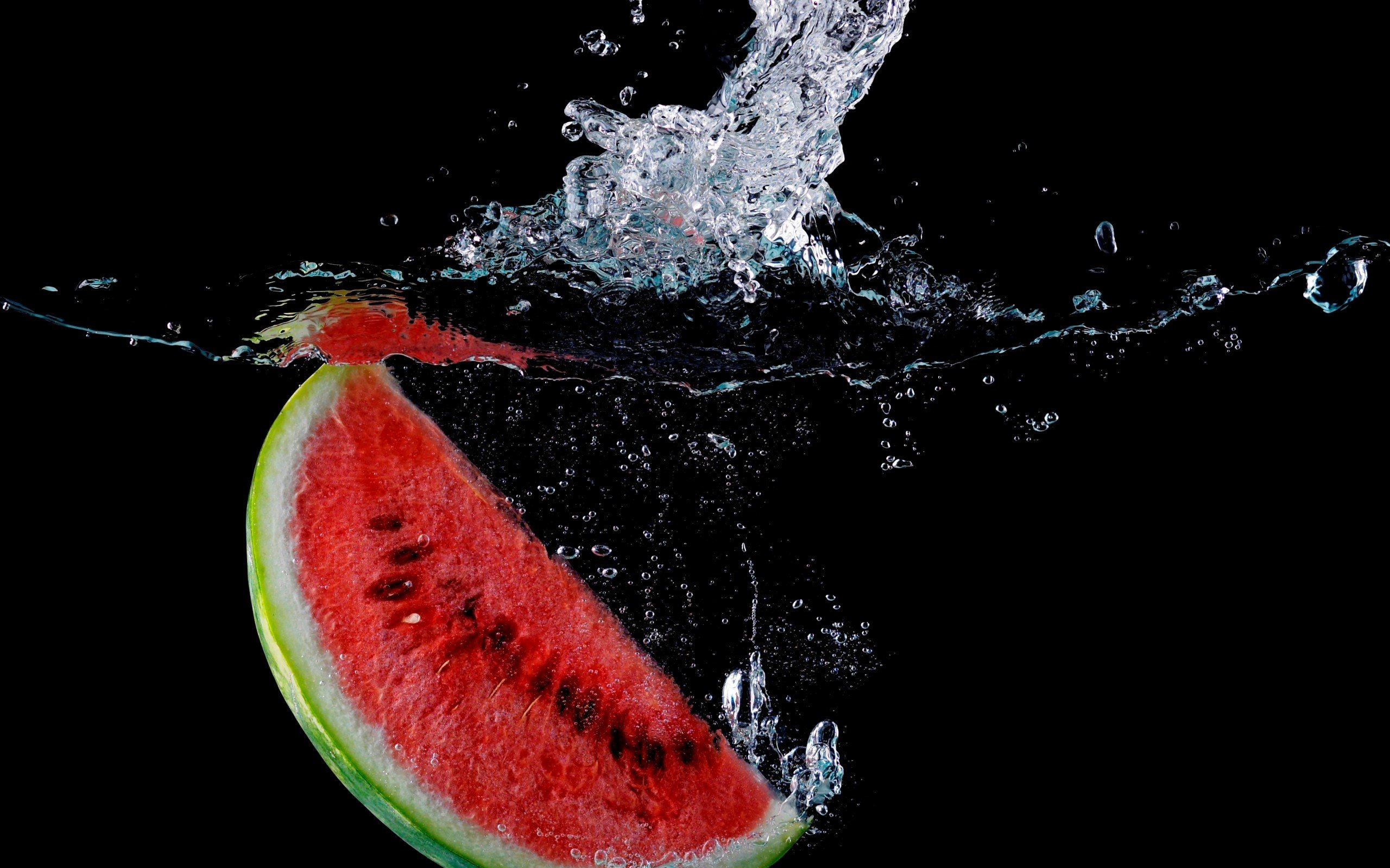 watermelon, Melon, Fruit, Red, Bokeh, Drops, Splash Wallpaper