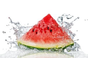 watermelon, Melon, Fruit, Red, Bokeh, Splash, Drops