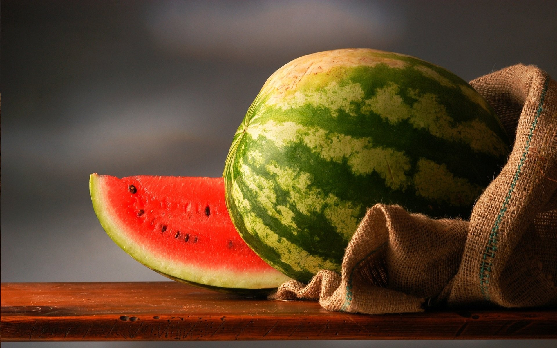 watermelon, Melon, Fruit, Red, Bokeh Wallpaper