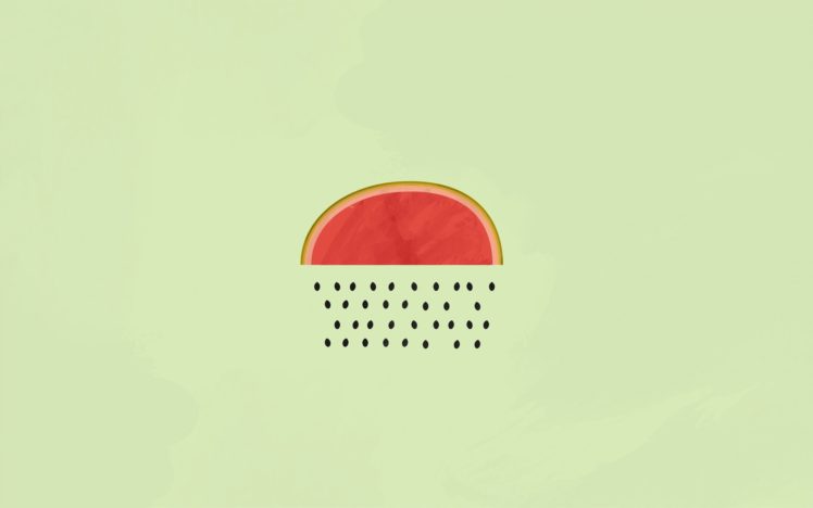 watermelon, Melon, Fruit, Red, Bokeh, Rain, Minimal, Minimalism HD Wallpaper Desktop Background