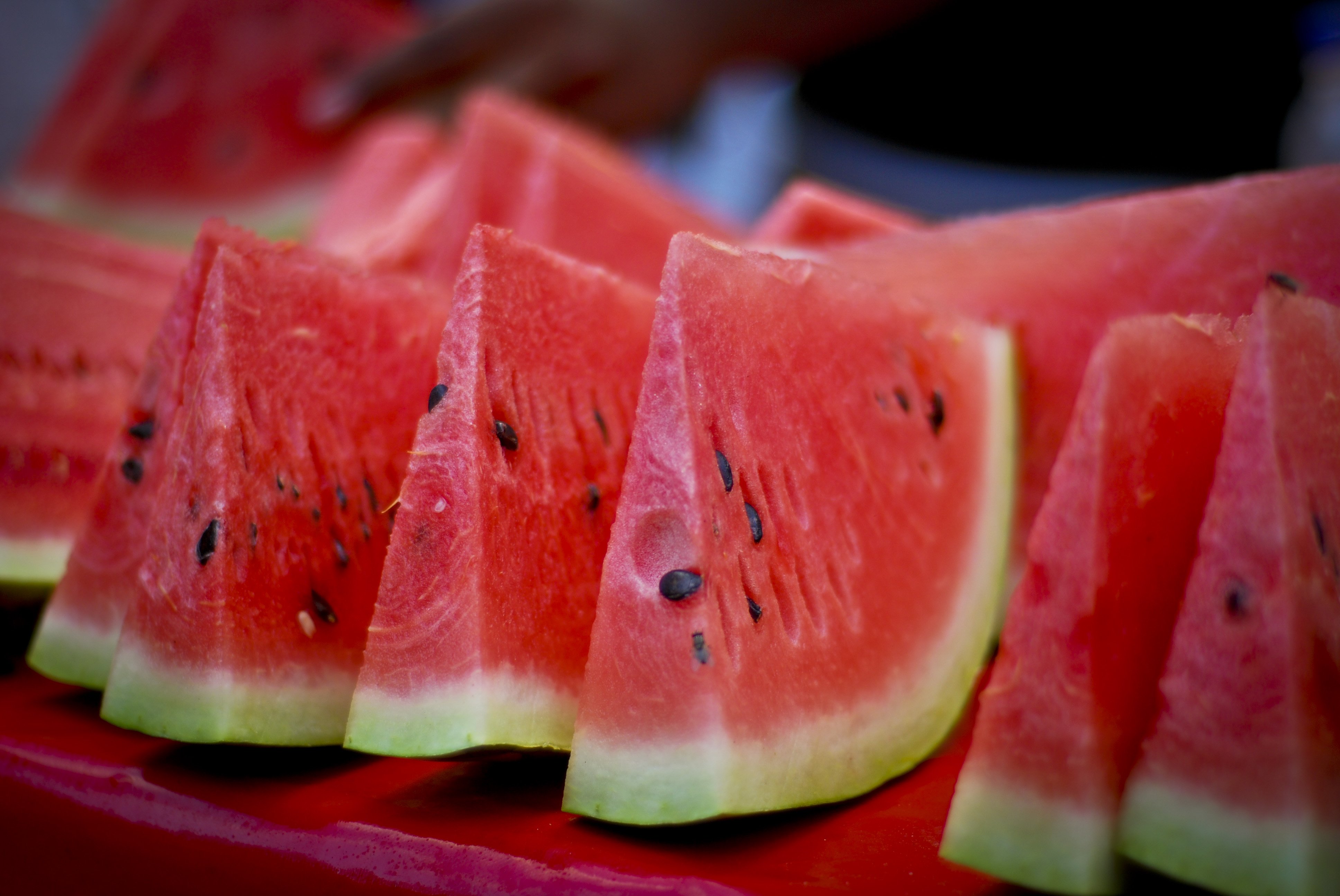 watermelon, Melon, Fruit, Red, Bokeh Wallpaper