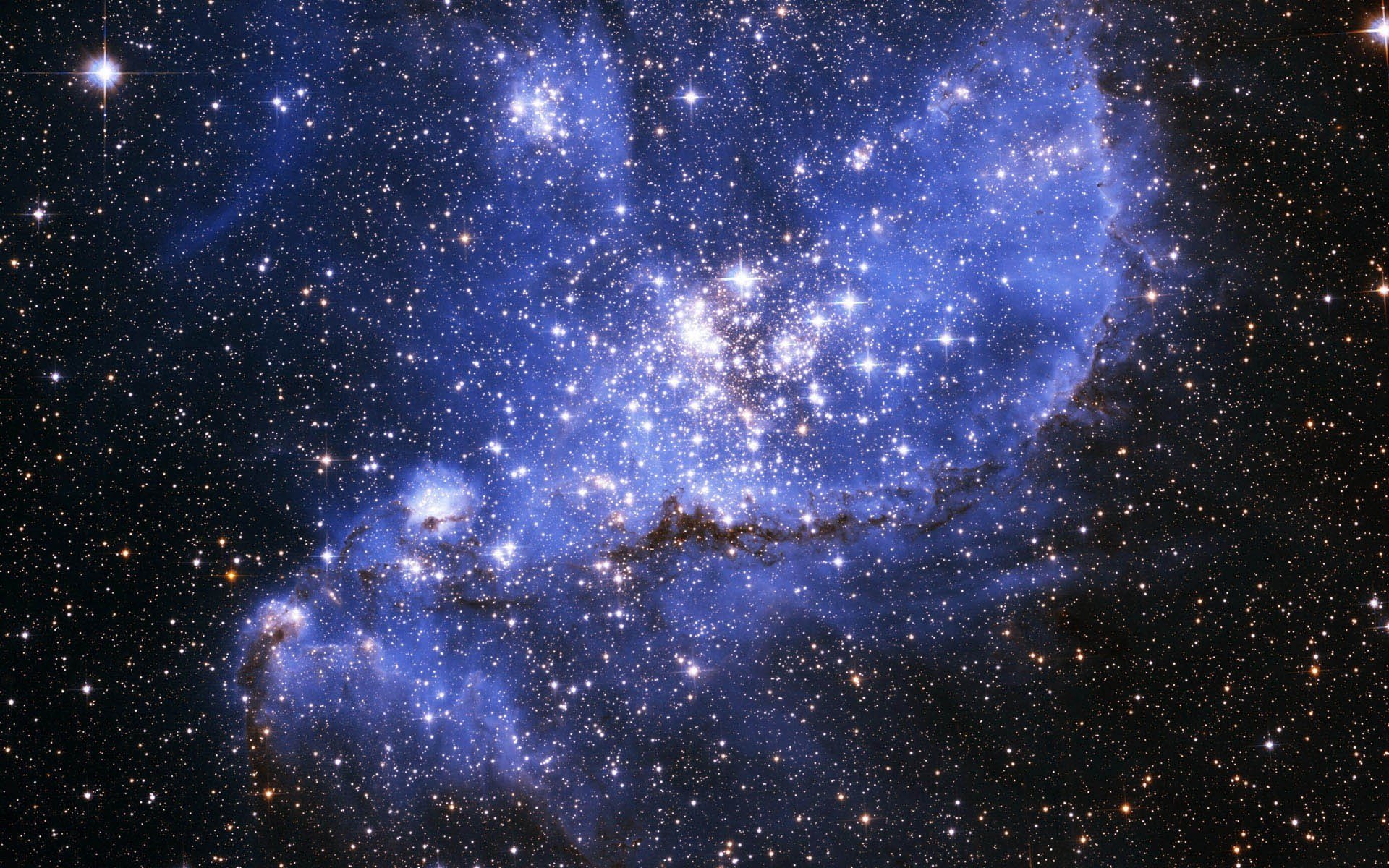 scape, Stars, Hubble, Space, Telescope, The, Real, Galaxies, Blue Wallpaper